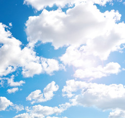 Obraz premium Blue cloudly sky