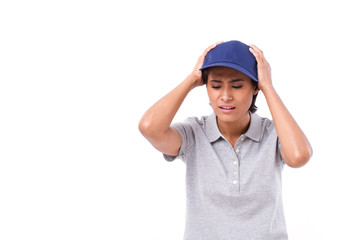 Fototapeta premium frustrated female worker