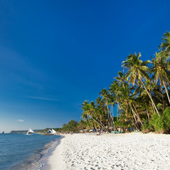 White sand beach on Boracay island