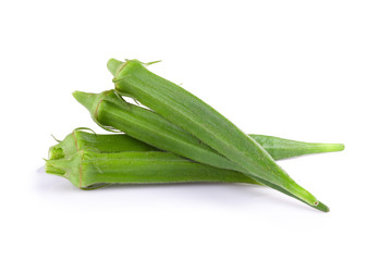 green roselle on white background