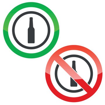 recommend clip art: Alcohol permission signs