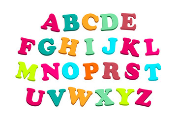 Alphabet with Colorful Letters