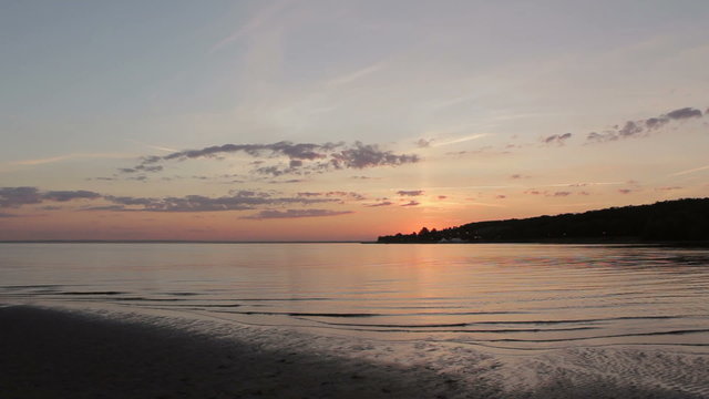 Beautiful Sunset Sky on the Beach