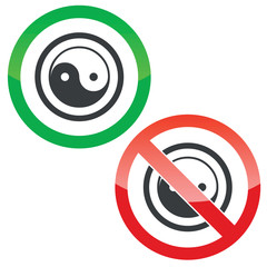 Ying yang permission signs