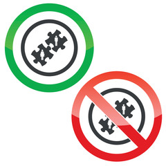 People puzzle permission signs