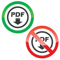PDF download permission signs