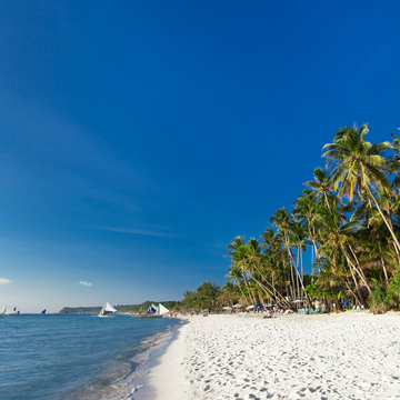 White sand beach on Boracay island