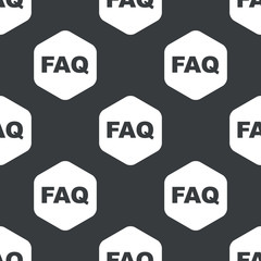 Black hexagon FAQ pattern
