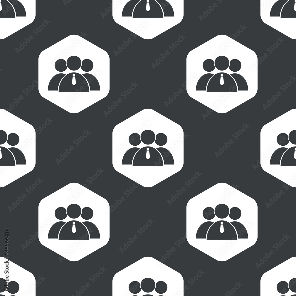 Poster black hexagon user group pattern