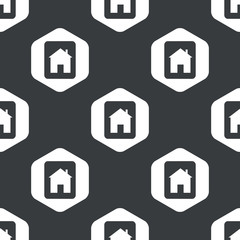 Black hexagon house tablet pattern