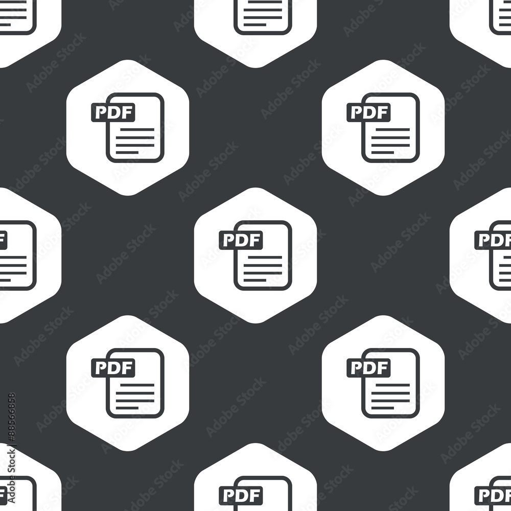 Poster black hexagon pdf file pattern