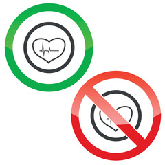 Cardiology permission signs