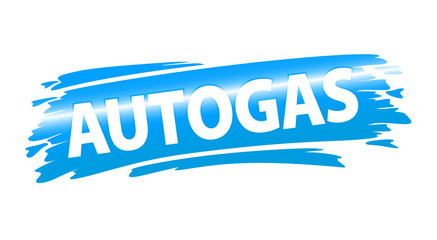 Autogas mit Blendeffekt auf blauem Wischer