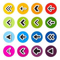Colorful Circle Arrows Set