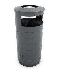 Metal recycle garbage trash can