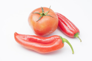 Pepper and tomato