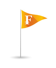 Golf flag with a swiss franc sign