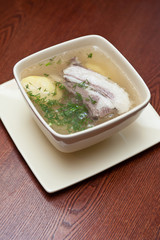soup with lamb meat