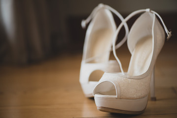 Bride shoes for the wedding.