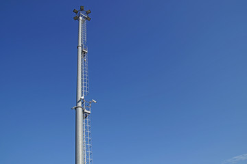 light pole with cameras