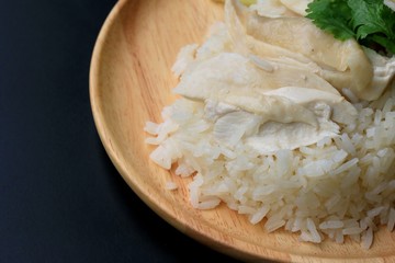 Rice steamed with chicken