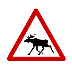 Warnschild Elch
