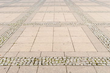 Cobbled plaza in East-Berlin, Germany © mellenau