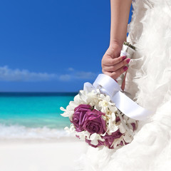 Wedding bouquet in bride's hand