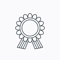 Award medal icon. Winner achievement sign.