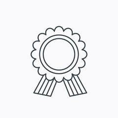 Award medal icon. Winner achievement sign.