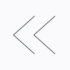 Back arrow icon. Previous sign.