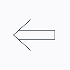 Back arrow icon. Previous sign.