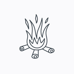 Bonfire icon. Fire sign.
