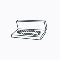 Jewelry box icon. Luxury precious sign.