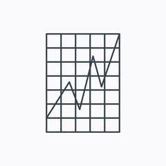 Chart icon. Graph diagram sign.