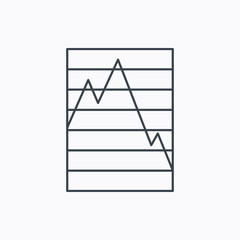 Chart icon. Graph diagram sign.