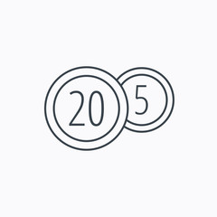 Coins icon. Cash money sign.