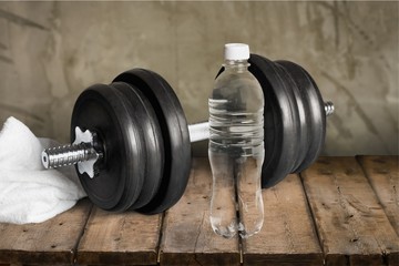 Dumbbells, Healthy Lifestyle, Water.