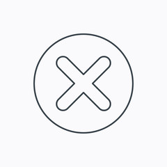 Obraz premium Delete icon. Decline or Remove sign.