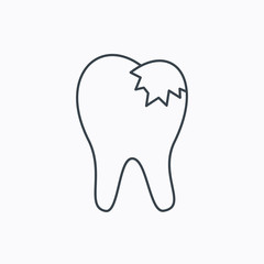 Dental fillings icon. Tooth restoration sign.