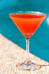 Cocktail Margarita near swim pool