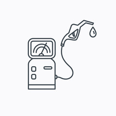 Gas station icon. Petrol fuel pump sign.