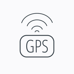 GPS navigation icon. Map positioning sign.