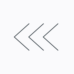 Left arrow icon. Previous sign.