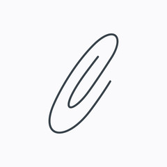 Safety pin icon. Paperclip sign.