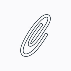 Safety pin icon. Paperclip sign.