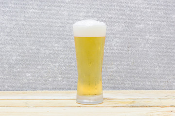 beer on wooden background