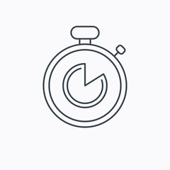 Timer icon. Stopwatch sign.