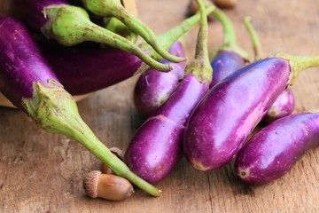 Purple eggplants
