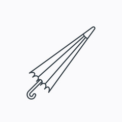 Umbrella icon. Water protection sign.